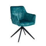 New Yade Dining Chair - Petrol Adore Velvet - Swivel 180°