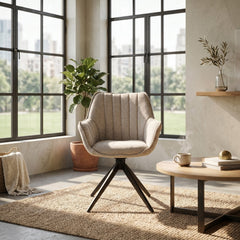 Yasmin Esszimmerstuhl - Taupe Chenille