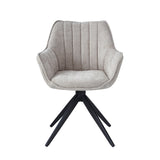 Yasmin Esszimmerstuhl - Taupe Chenille - Drehbar 180°