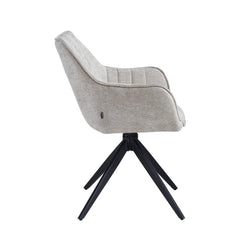 Yasmin Sedia Da Pranzo - Ciniglia Color Tortora