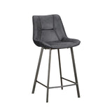 Zera Bar Stools - Anthracite Microfiber