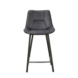 Zera Bar Stools - Anthracite Microfiber