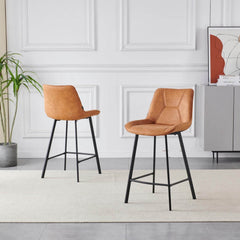 Zera Barkrukken - Cognac Microfiber