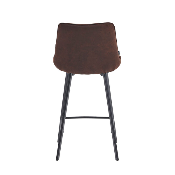 Tabourets de bar Zera - Microfibre Marron