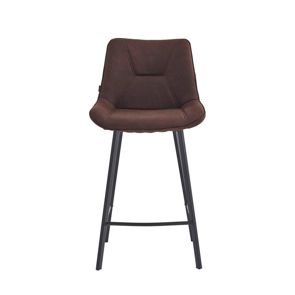 Tabourets de bar Zera - Microfibre Marron