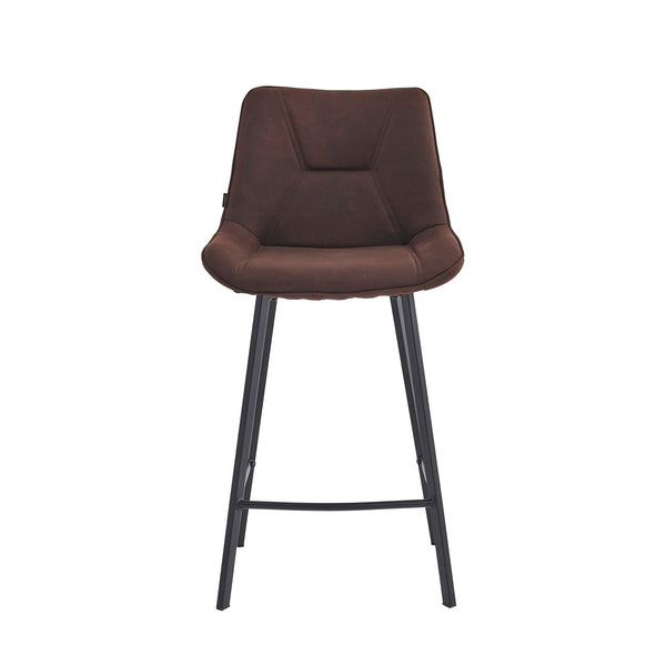 Tabourets de bar Zera - Microfibre Marron