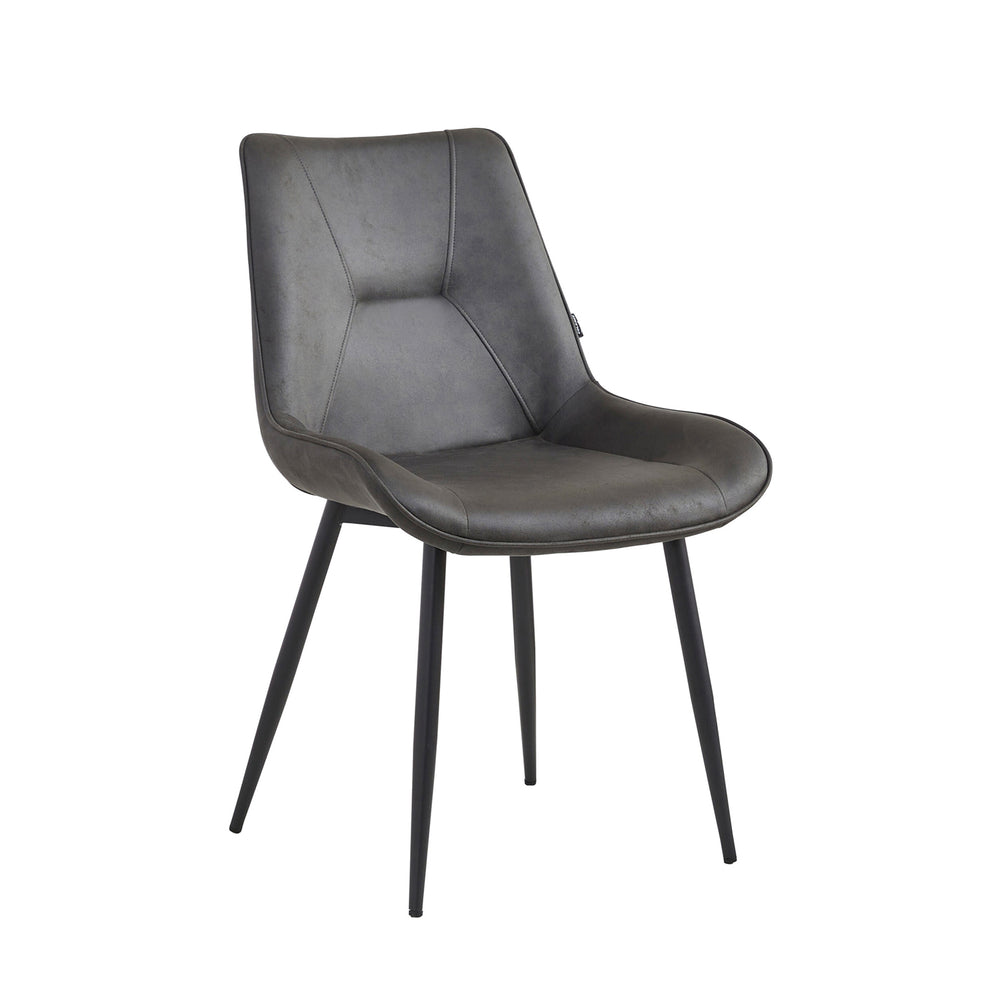 Zerda Dining Chair - Anthracite Microfiber