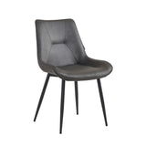 Zerda Dining Chair - Anthracite Microfiber