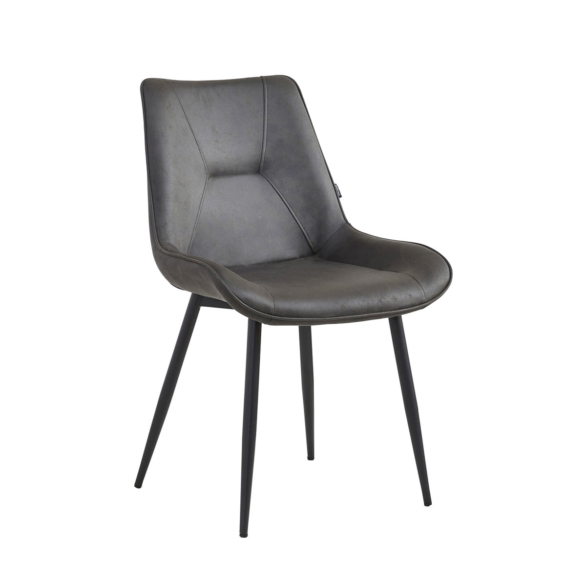 Zerda Dining Chair - Anthracite Microfiber