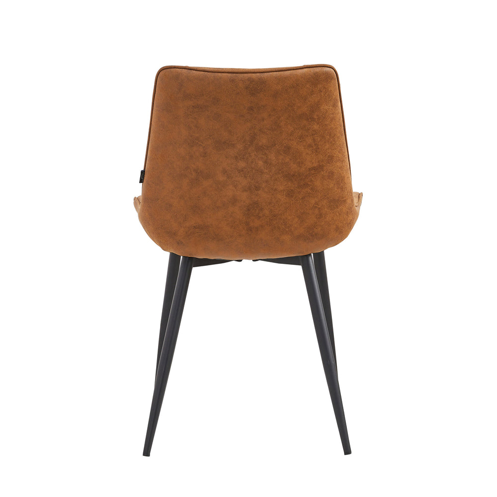 Zerda Dinin g Chair - Co gnac Microfi ber