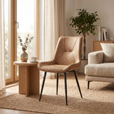 Zerd a Dining Ch air - Beige  Microfiber 