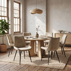 Zerda Dining Chair - Beige Velvet