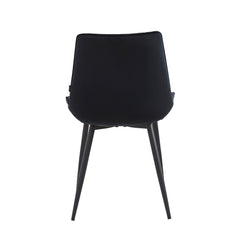 Zerda Sedia Da Pranzo - Velluto Nero