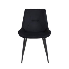 Zerda Sedia Da Pranzo - Velluto Nero