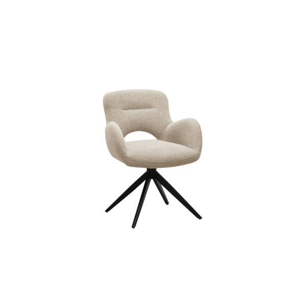 Olena Eetkamerstoel - Beige - bouclé