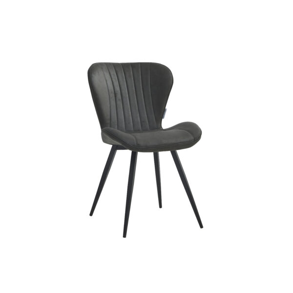 Star Eetkamerstoel - Antraciet - Microfiber
