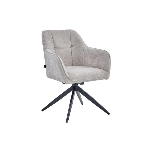Lungo Eetkamerstoel - Beige - Chenille Stof