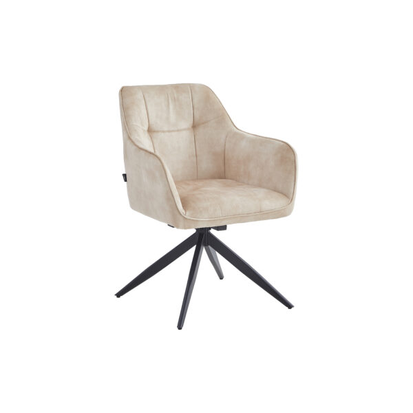 Lungo Eetkamerstoel - Beige - Adoré Velvet