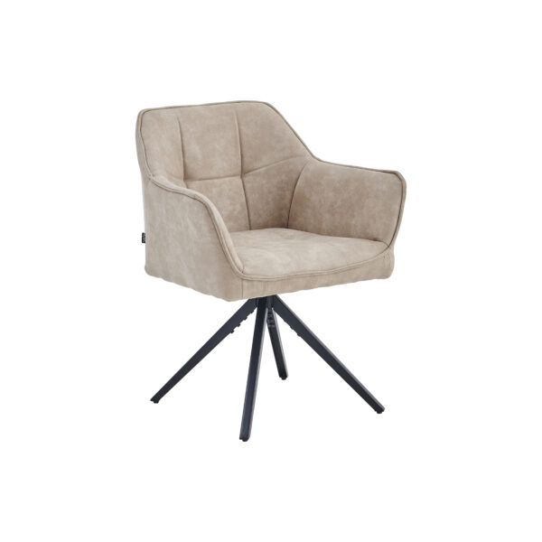 Pearl Eetkamerstoel - Beige - Microfiber Stof