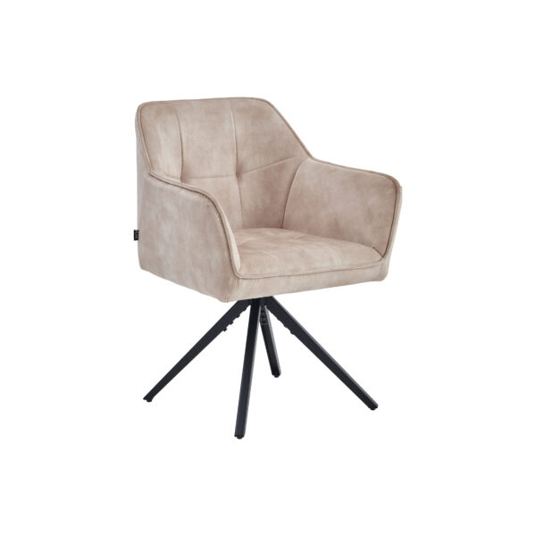 Pearl Eetkamerstoel - Beige - Adoré Velvet