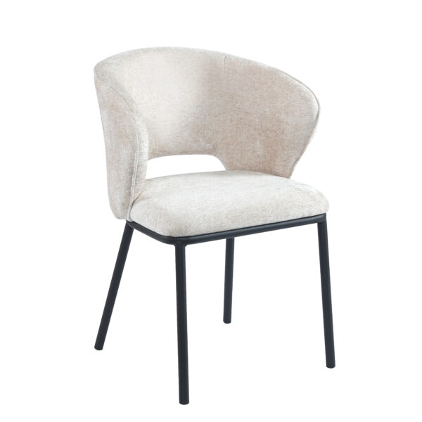 Elizabeth Eetkamerstoel - Beige - Chenille